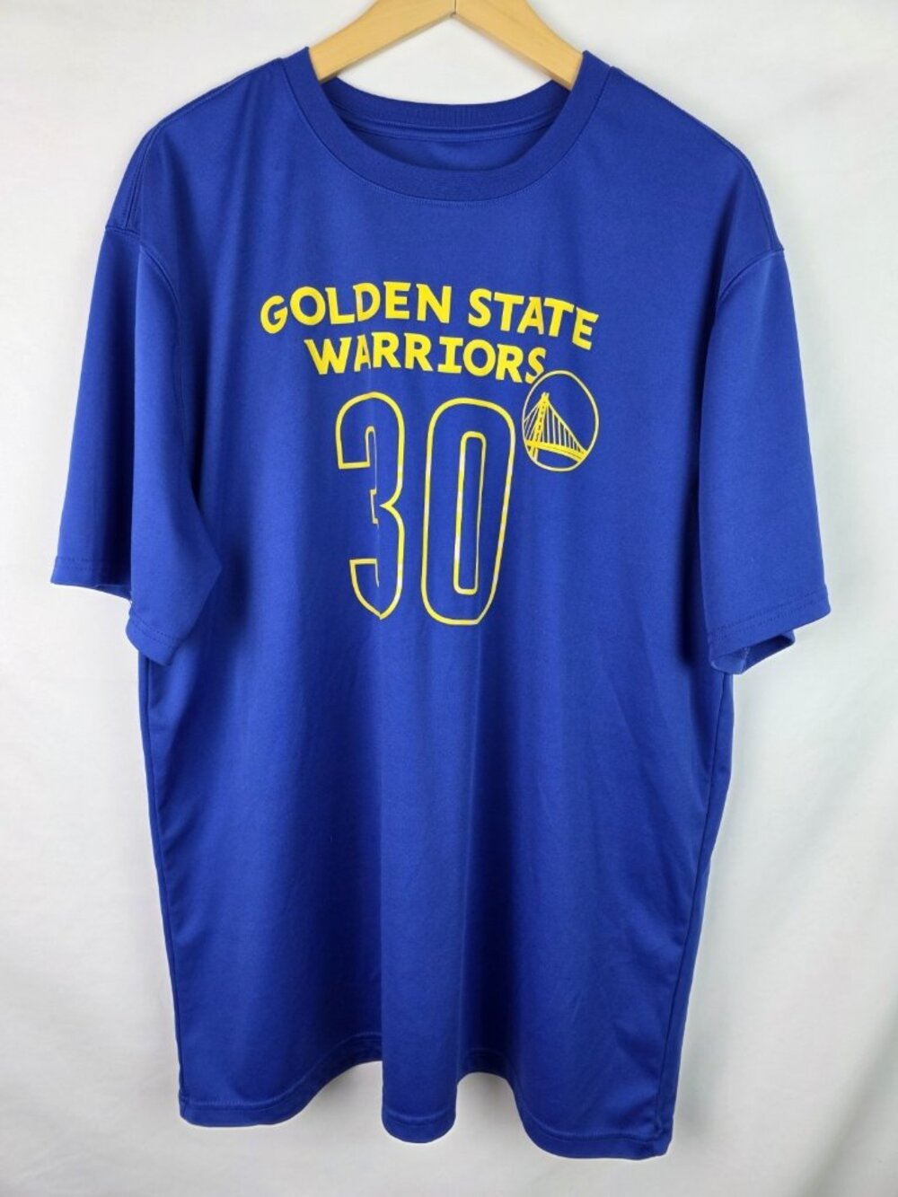 Golden State Warriors NBA Shirt Men's Size XL Blue Short Sleeve Stephen Curry 30